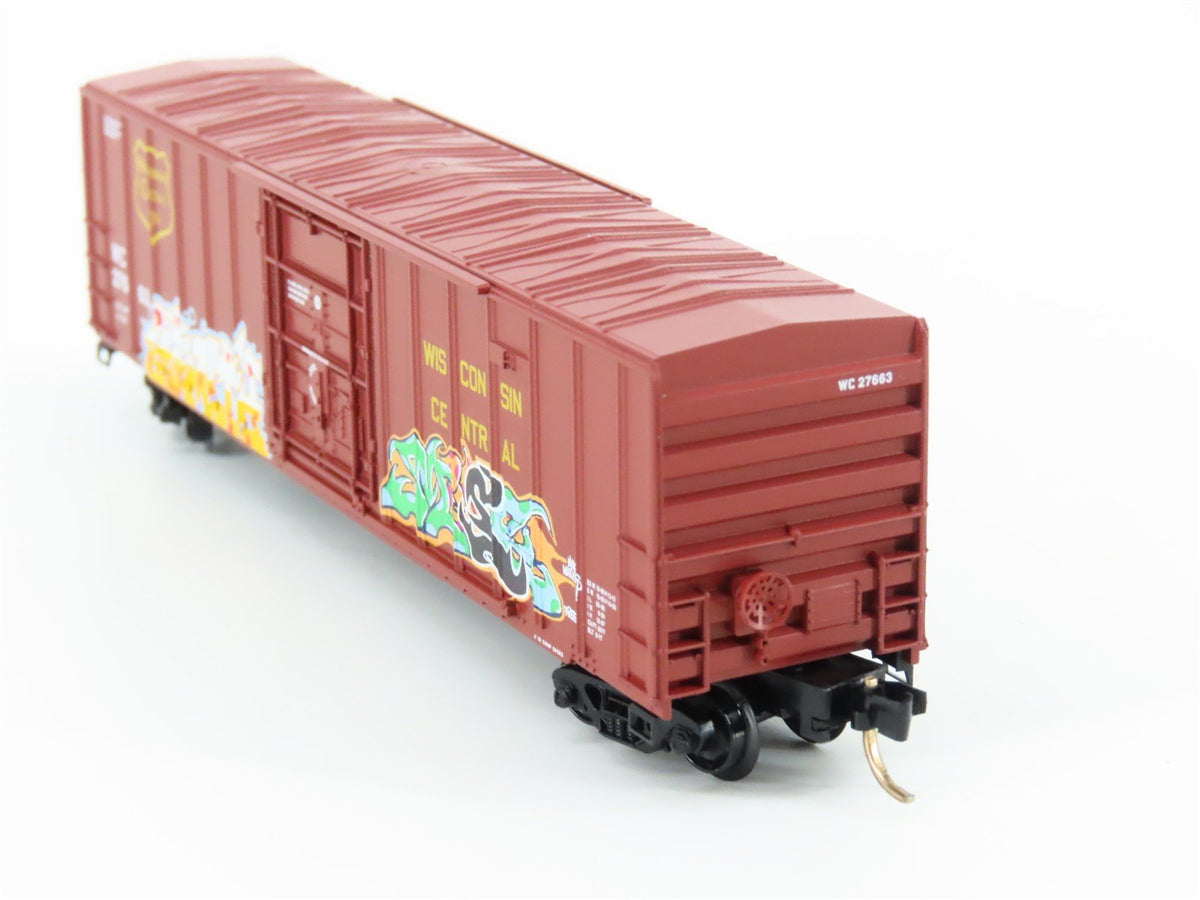 N Scale Micro-Trains MTL GCS WC Wisconsin Central Boxcar #27663 w/ Graffiti