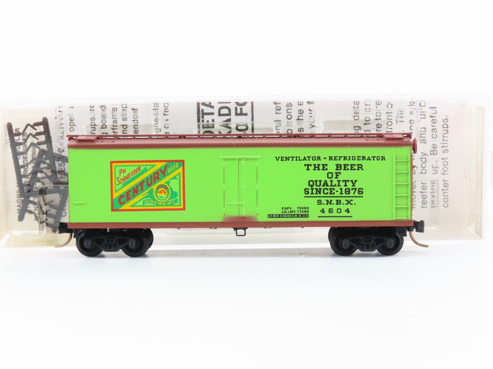 N Scale Kadee Micro-Trains MTL 47090 SNBX Century Beer 40' Wood Reefer #4604