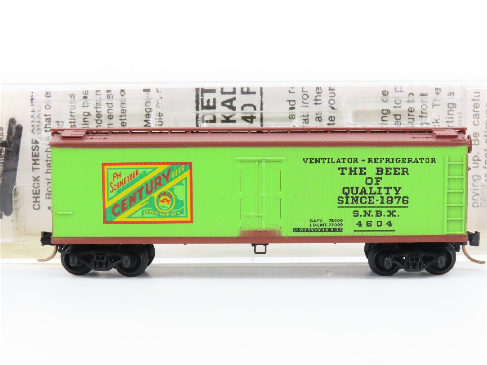 N Scale Kadee Micro-Trains MTL 47090 SNBX Century Beer 40' Wood Reefer #4604