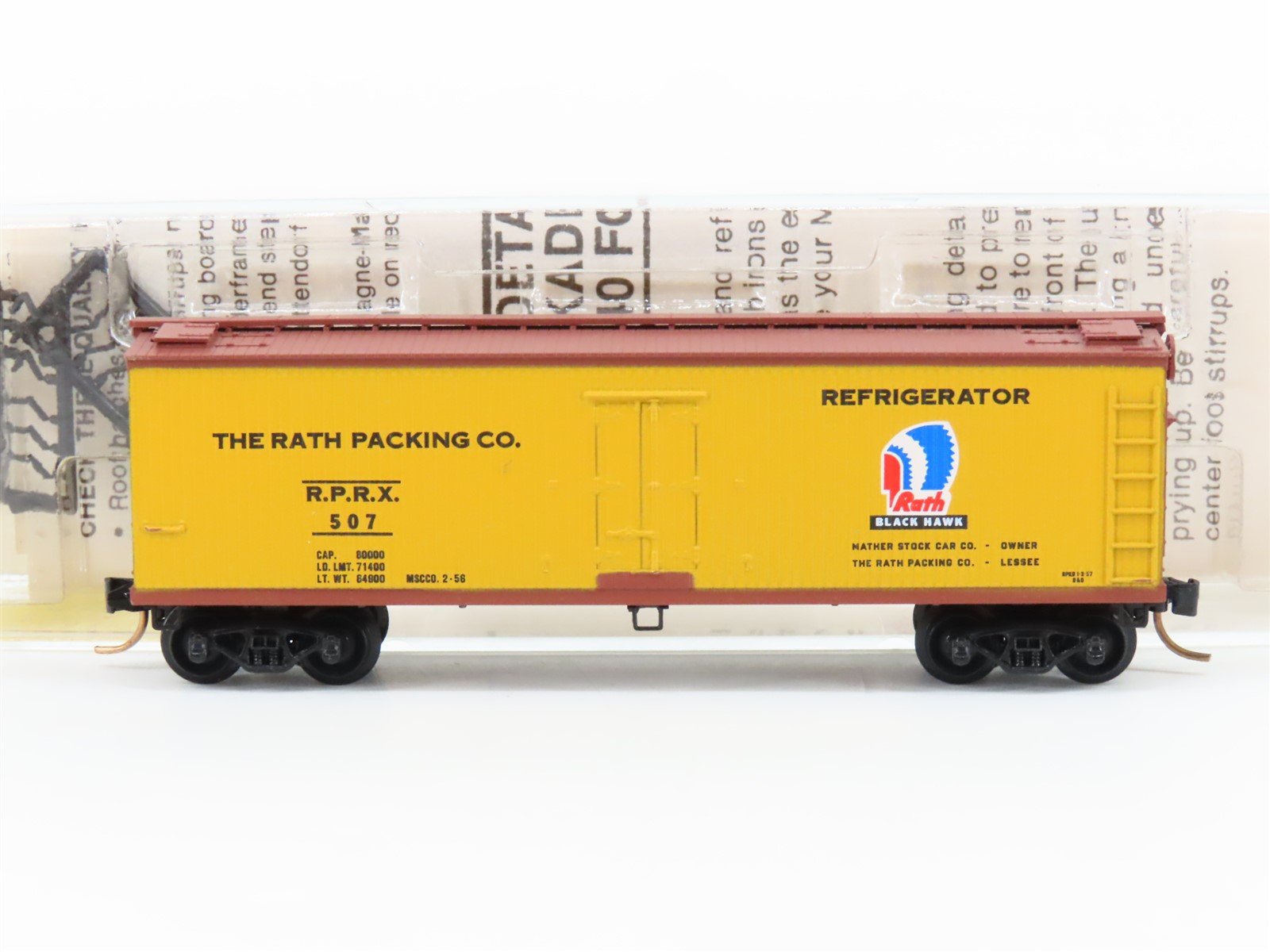 N Scale Kadee Micro-Trains MTL 47310 RPRX Rath Black Hawk 40' Wood Reefer #507