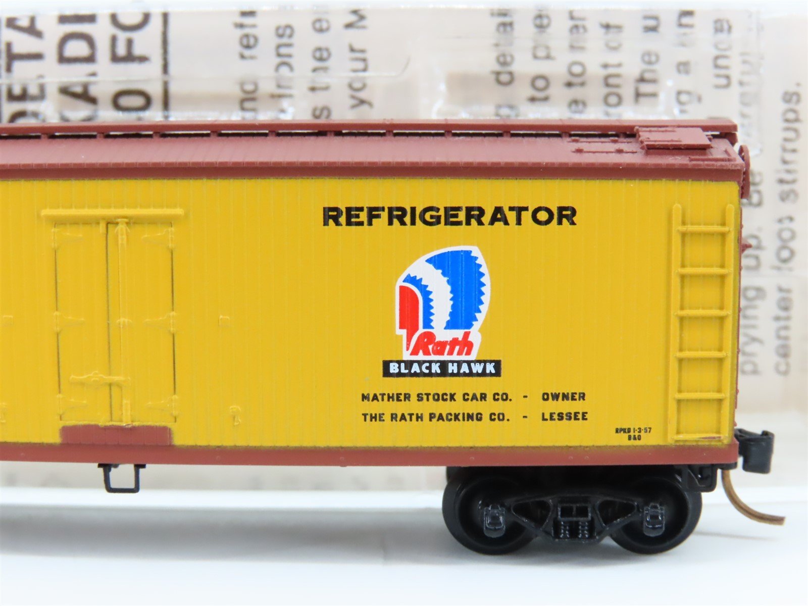 N Scale Kadee Micro-Trains MTL 47310 RPRX Rath Black Hawk 40' Wood Reefer #507