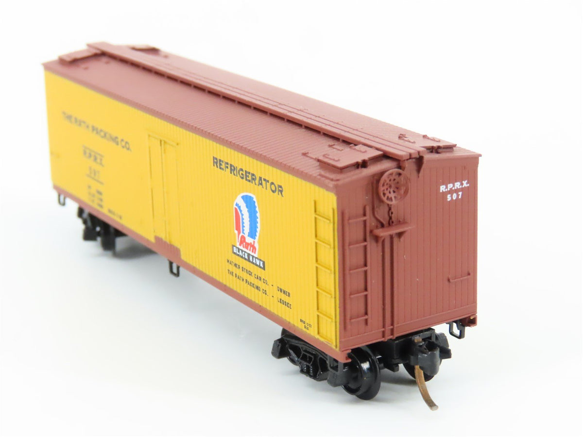 N Scale Kadee Micro-Trains MTL 47310 RPRX Rath Black Hawk 40&#39; Wood Reefer #507