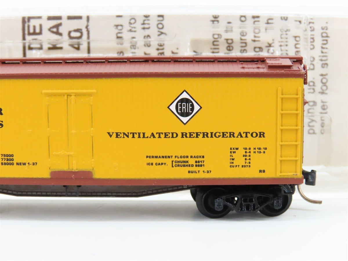 N Scale Kadee Micro-Trains MTL 47320 URTX Erie Railroad 40&#39; Wood Reefer #39487