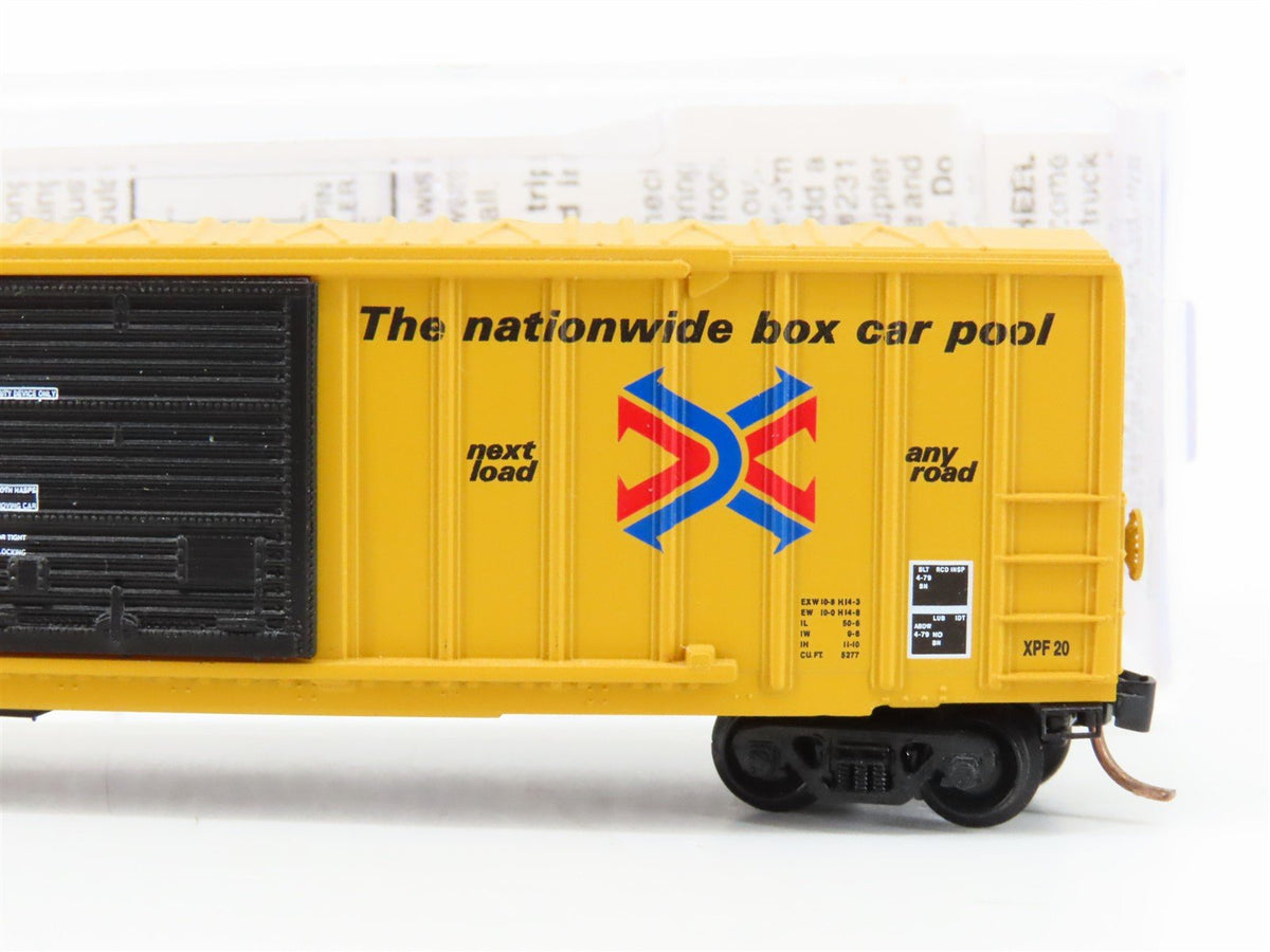 N Scale Micro-Trains MTL GCS RBOX Railbox &quot;Blue Bird&quot; Boxcar #31032 w/ Graffiti