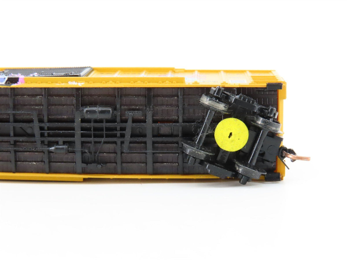 N Scale Micro-Trains MTL GCS RBOX Railbox &quot;Blue Bird&quot; Boxcar #31032 w/ Graffiti