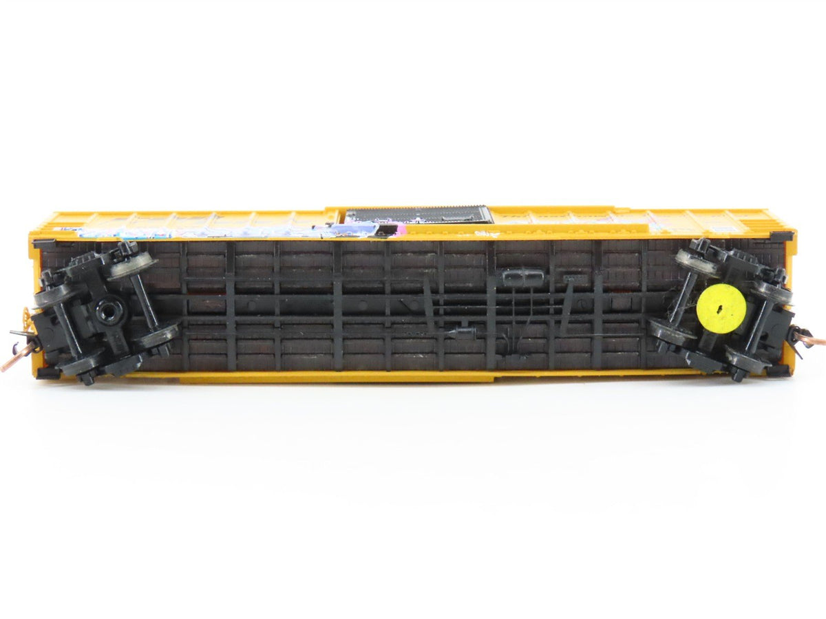 N Scale Micro-Trains MTL GCS RBOX Railbox &quot;Blue Bird&quot; Boxcar #31032 w/ Graffiti