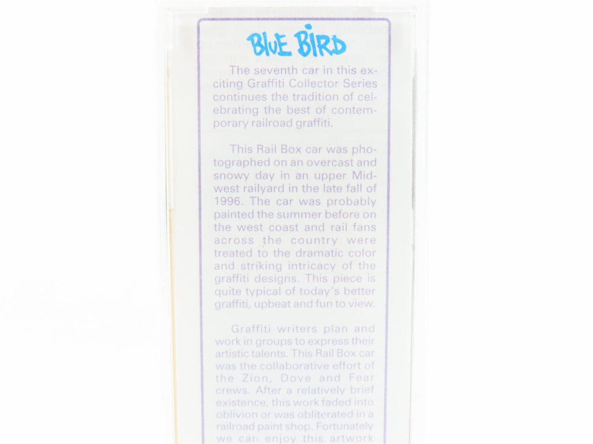 N Scale Micro-Trains MTL GCS RBOX Railbox &quot;Blue Bird&quot; Boxcar #31032 w/ Graffiti
