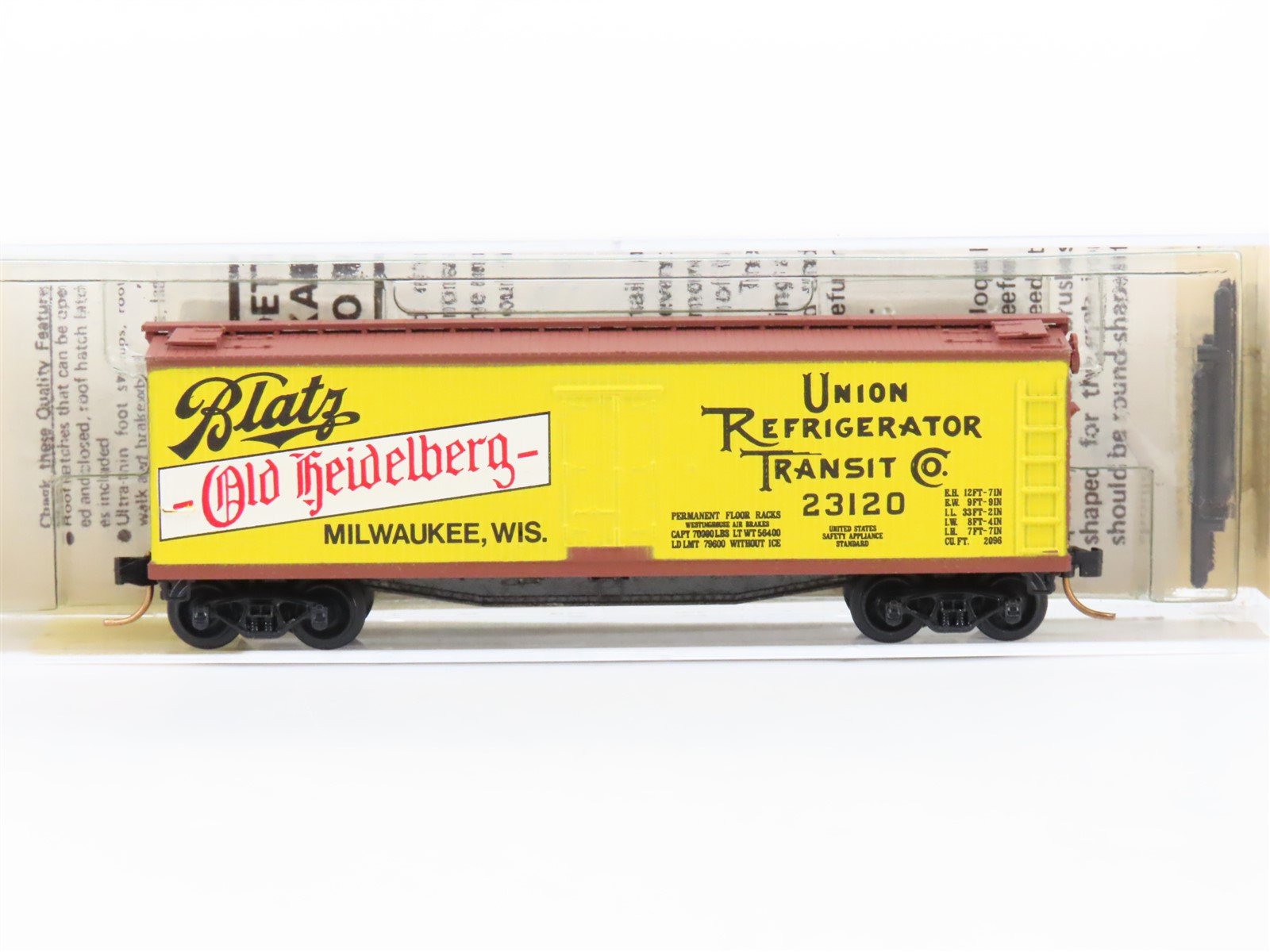 N Scale Kadee Micro-Trains MTL 47120 URTC Blatz Old Heidelberg 40' Reefer #23120