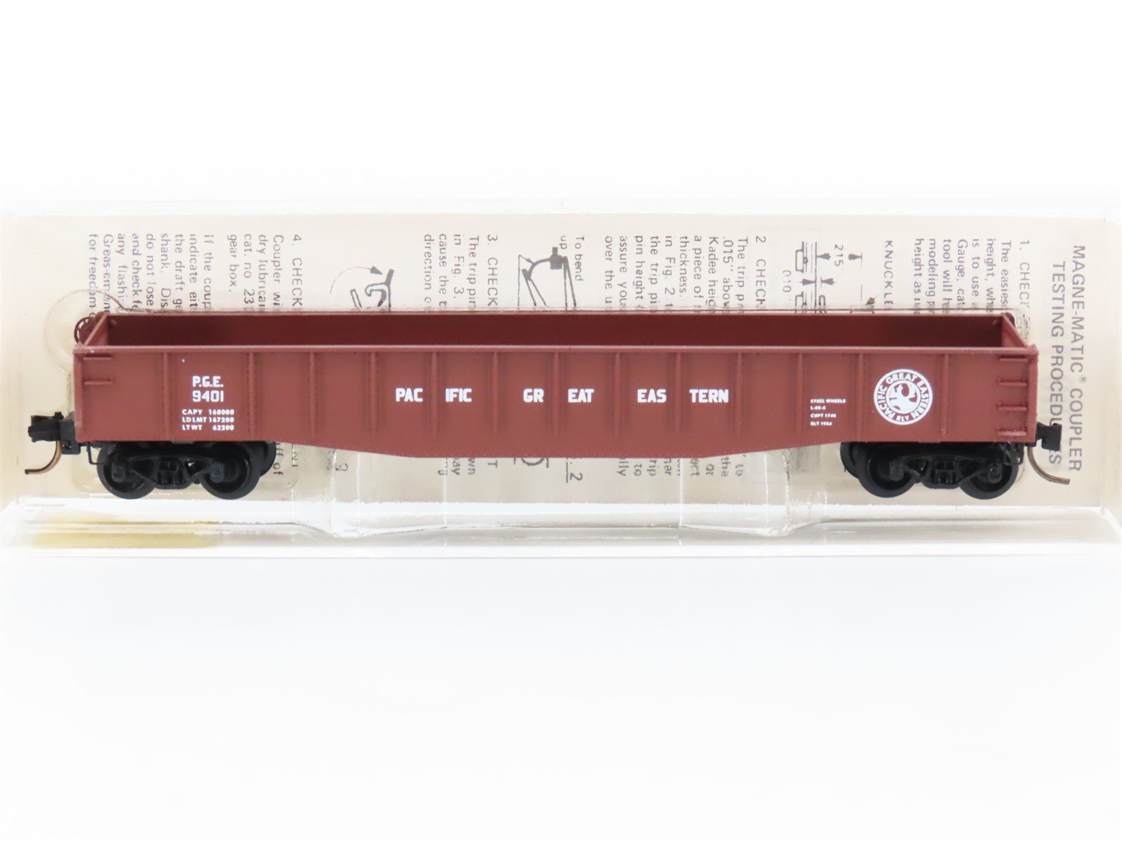 N Scale Kadee Micro-Trains MTL 46300 PGE Pacific Great Eastern 50' Gondola #9401