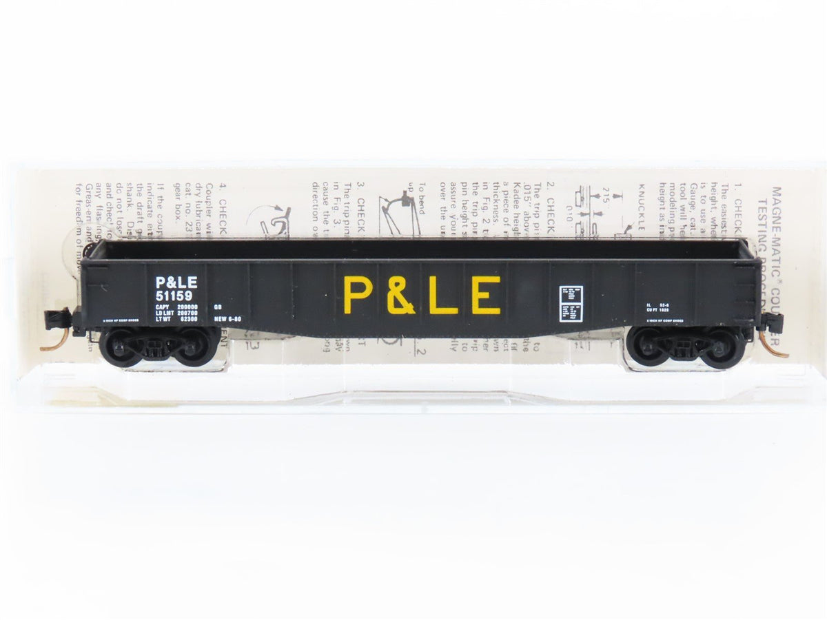 N Kadee Micro-Trains MTL 46200 P&amp;LE Pittsburgh &amp; Lake Erie 50&#39; Gondola #51159