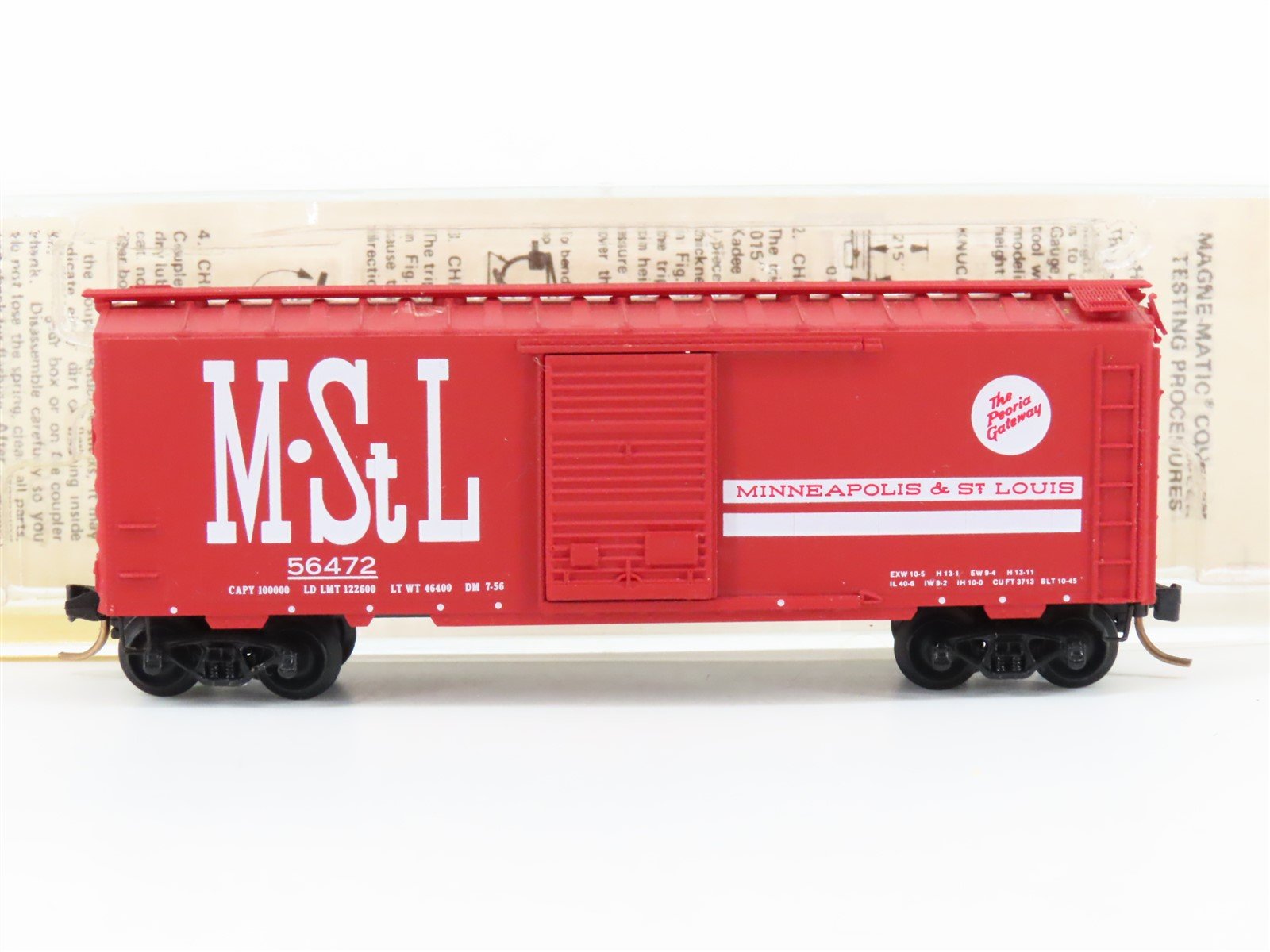 N Scale Kadee Micro-Trains MTL 20860 M.StL The Peoria Gateway 40' Box Car #56472