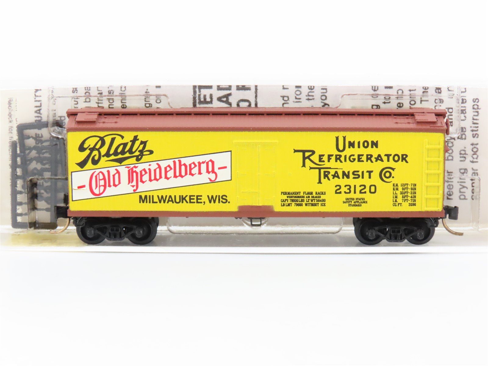 N Scale Kadee Micro-Trains MTL 47120 URTC Blatz Old Heidelberg 40' Reefer #23120