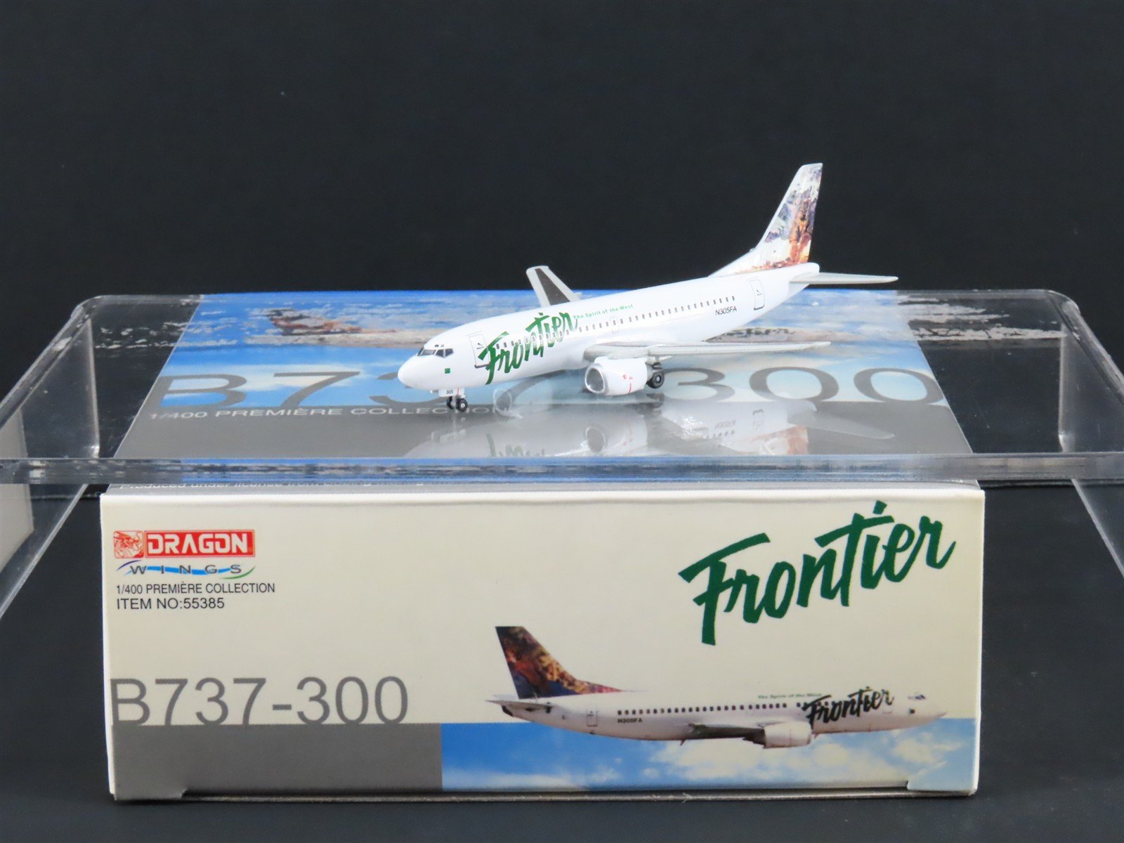 1:400 Dragon Wings 55385 Die-Cast Frontier "Linx" Boeing 737-300 Airliner