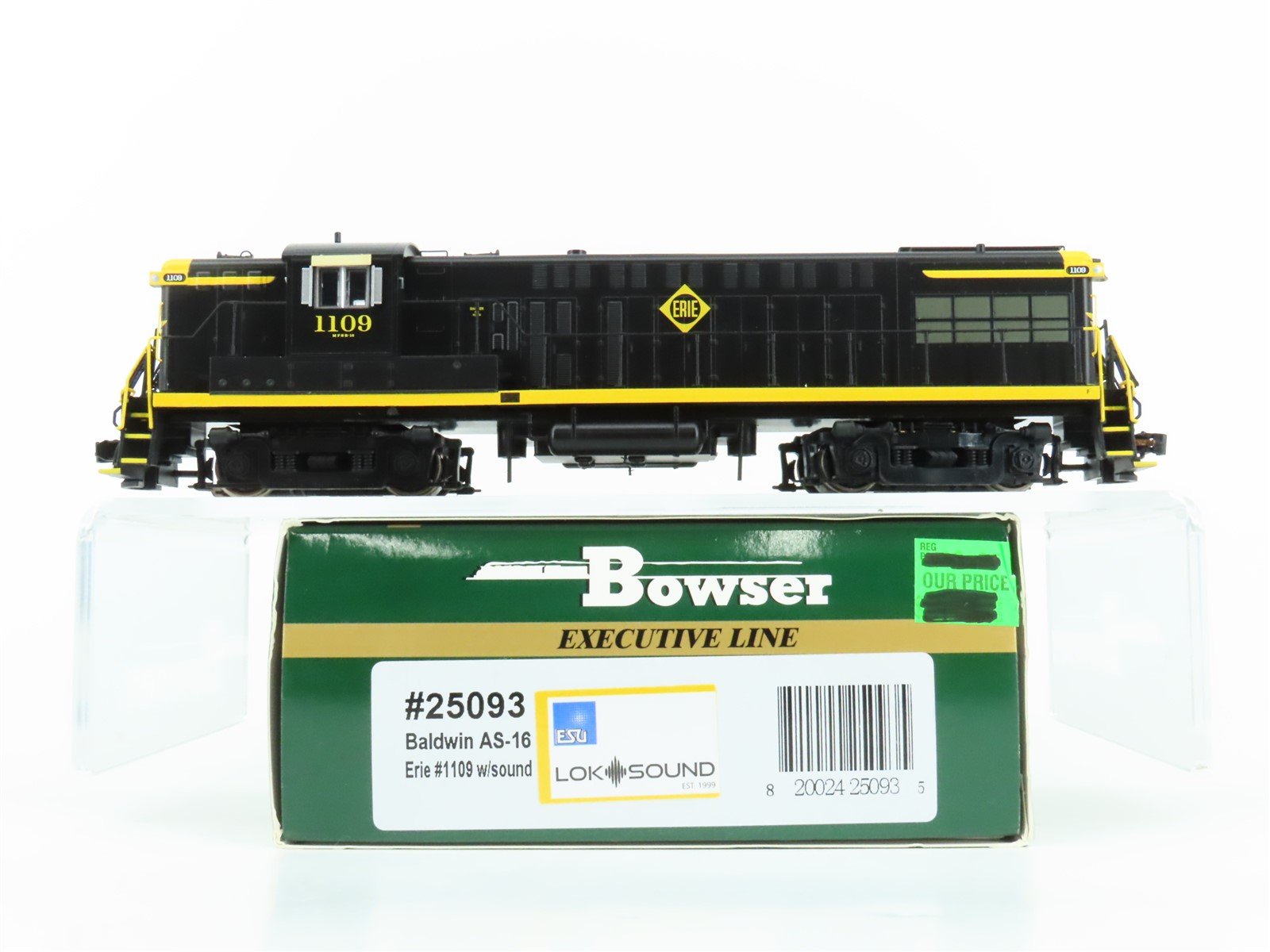 HO Bowser Executive Line 25093 Erie Railway AS-16 Diesel #1109 w/DCC & Sound