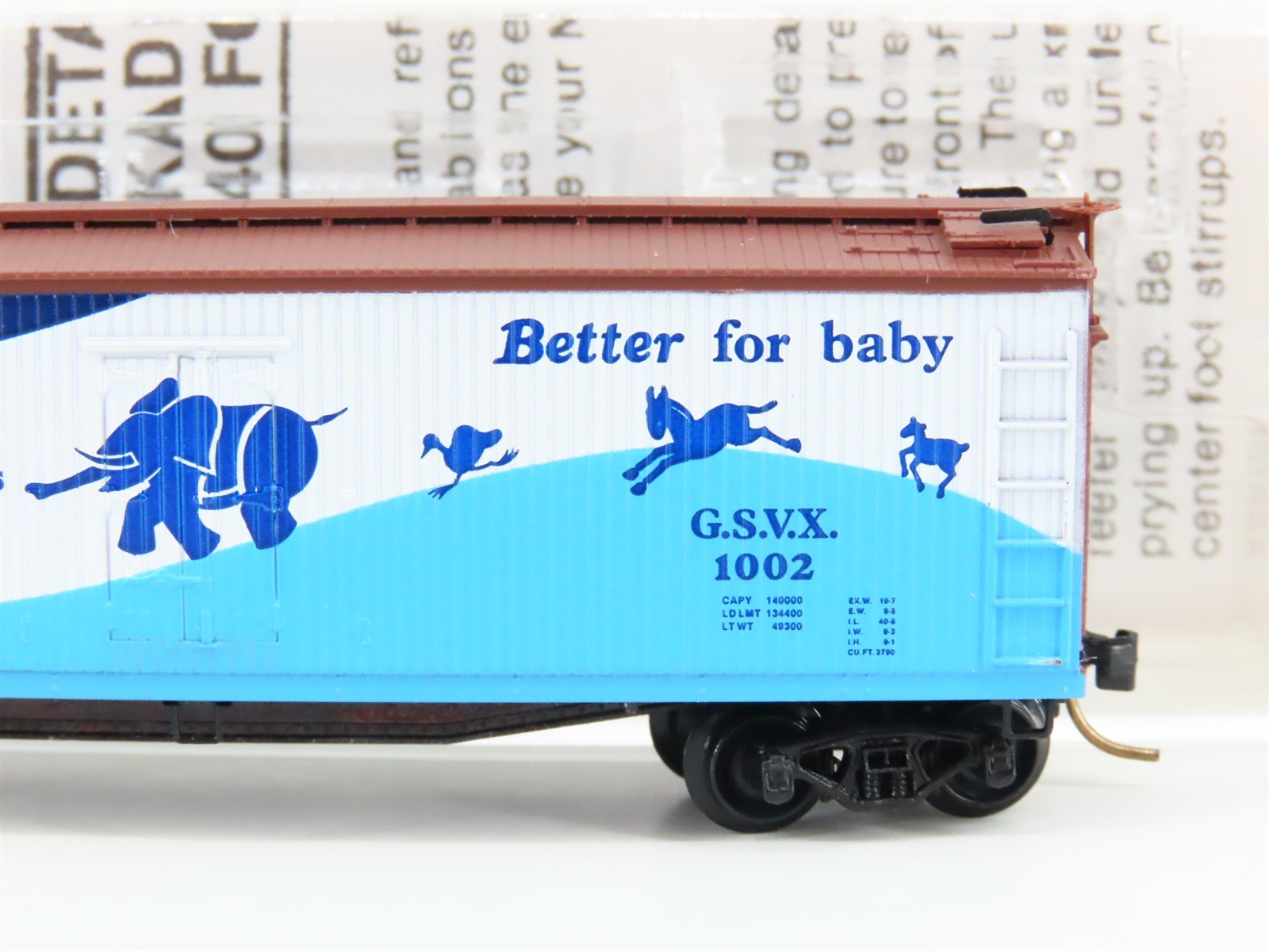 N Scale Kadee Micro-Trains MTL 49330 GSVX Gerber 40' Wood Reefer #1002