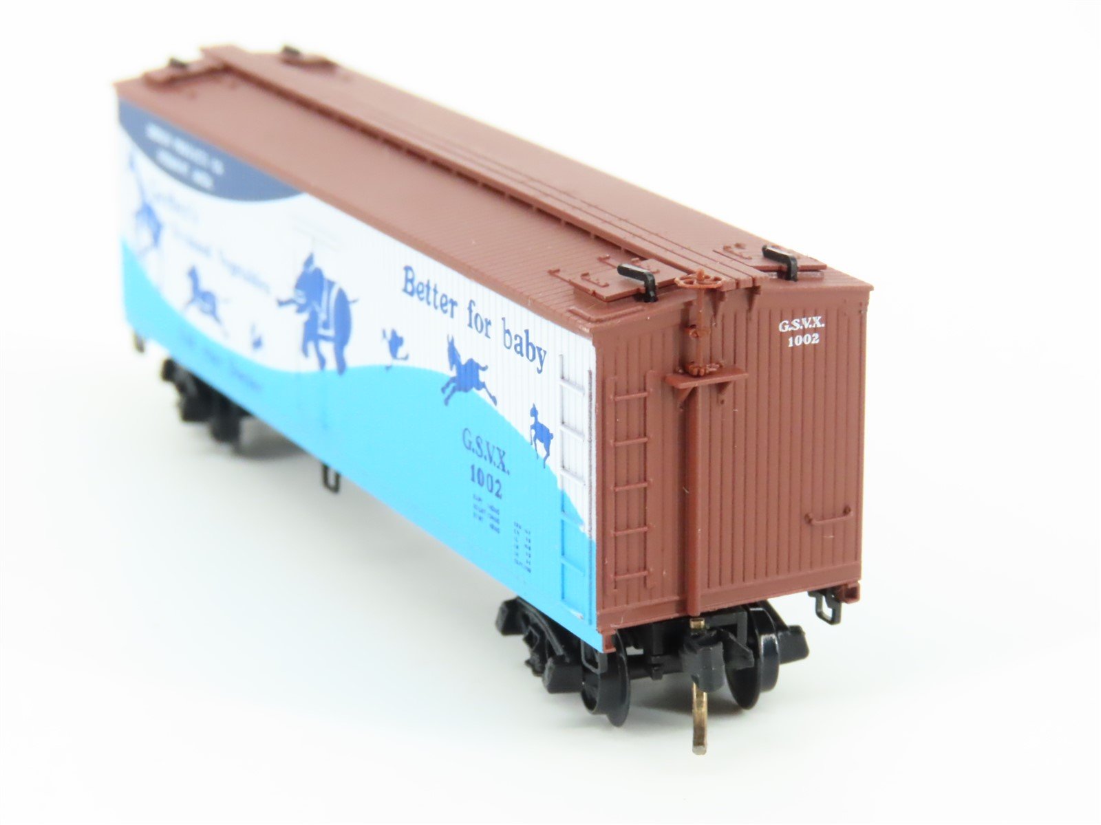 N Scale Kadee Micro-Trains MTL 49330 GSVX Gerber 40' Wood Reefer #1002