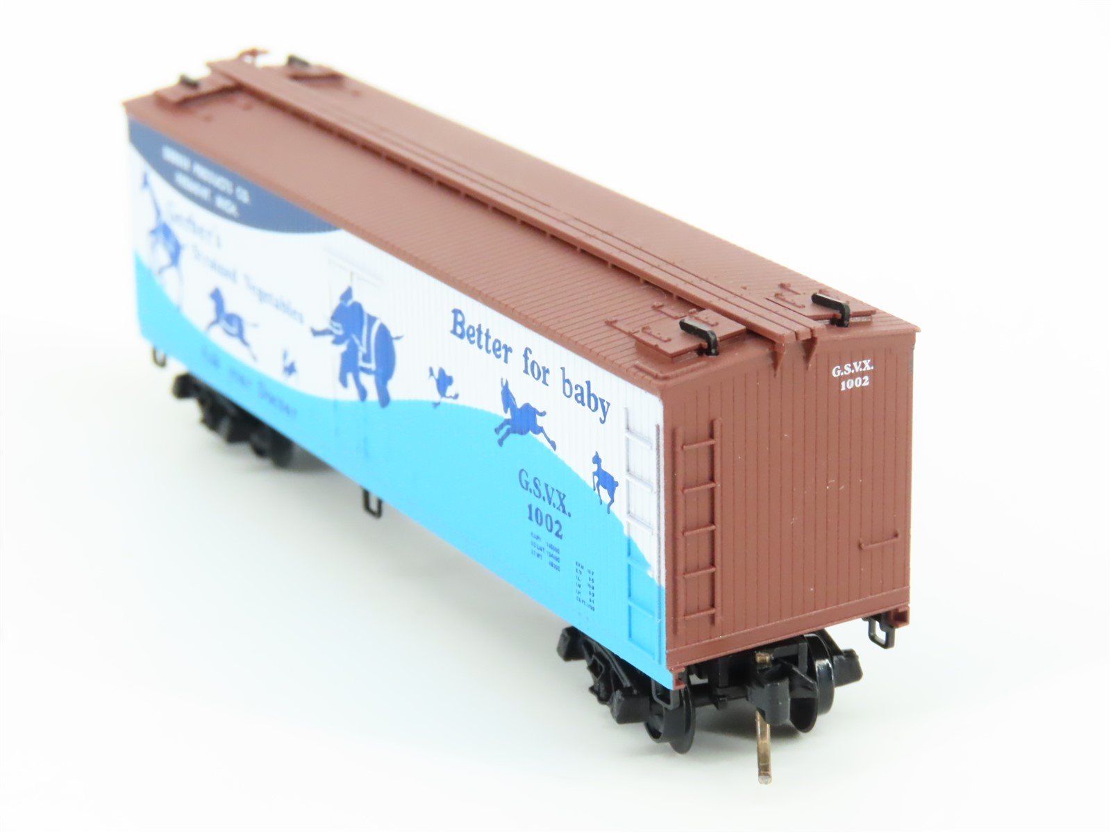 N Scale Kadee Micro-Trains MTL 49330 GSVX Gerber 40' Wood Reefer #1002