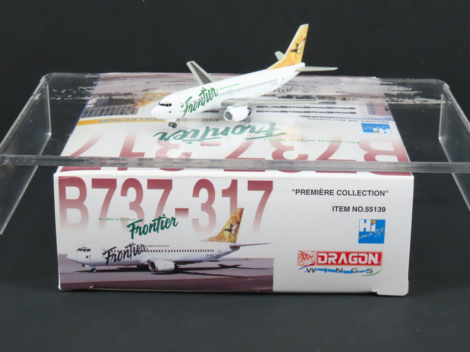1:400 Dragon Wings Premiere 55139 Die-Cast Frontier Boeing 737-317 Airliner