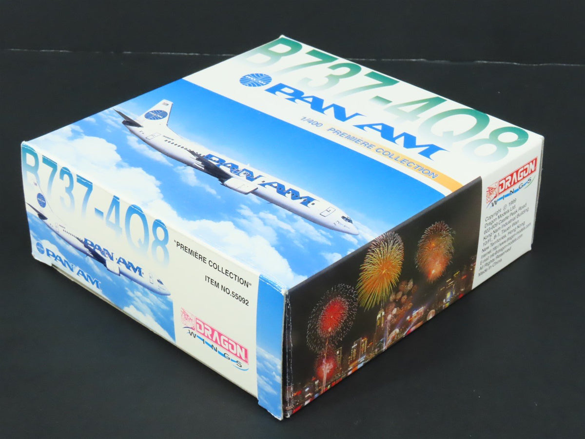 1:400 Dragon Wings Premiere 55092 Die-Cast Pan Am Airways B737-4Q8 Airliner