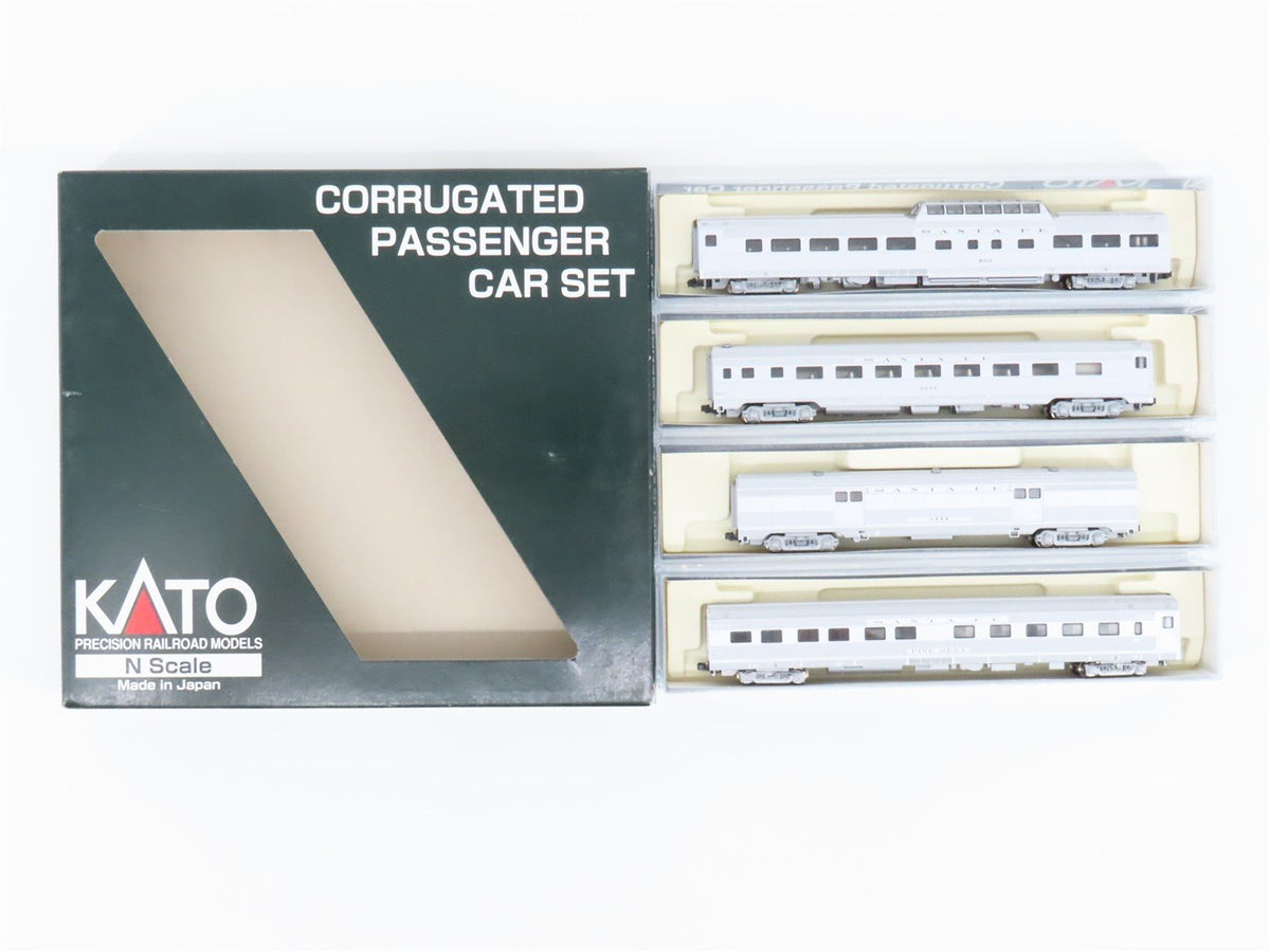 N KATO 106-1603 ATSF Santa Fe Baggage, Coach, Dome &amp; Sleeper Passenger Set B