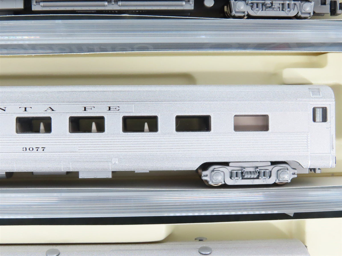 N KATO 106-1603 ATSF Santa Fe Baggage, Coach, Dome &amp; Sleeper Passenger Set B