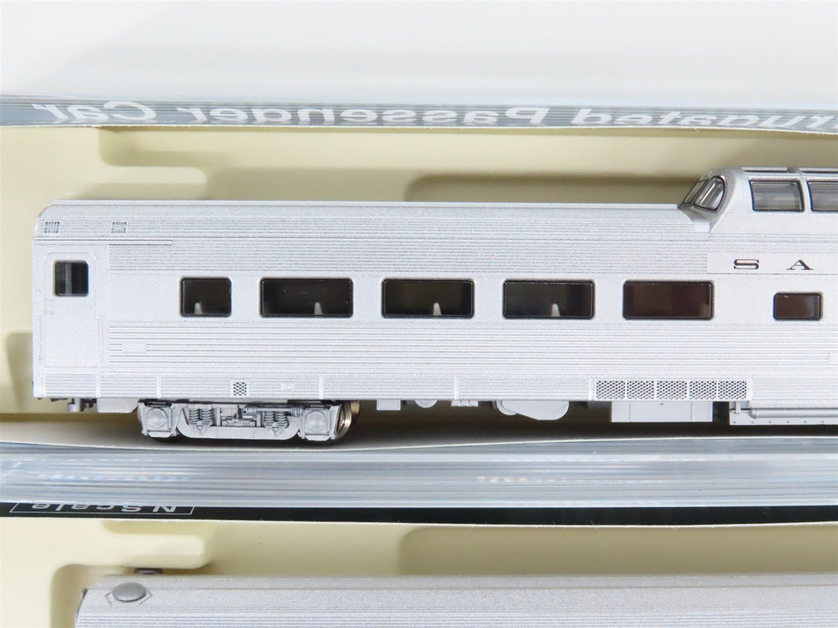 N KATO 106-1603 ATSF Santa Fe Baggage, Coach, Dome &amp; Sleeper Passenger Set B