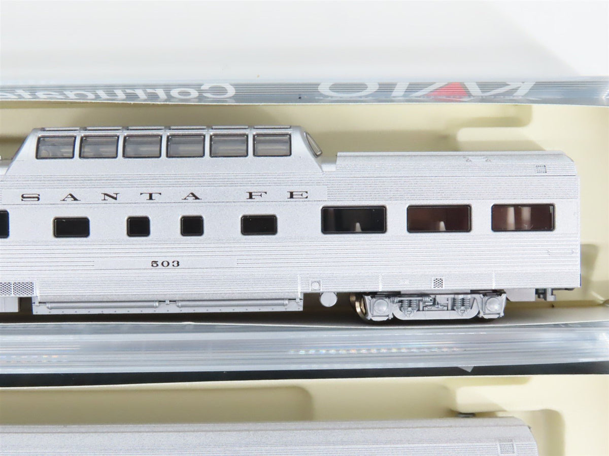 N KATO 106-1603 ATSF Santa Fe Baggage, Coach, Dome &amp; Sleeper Passenger Set B