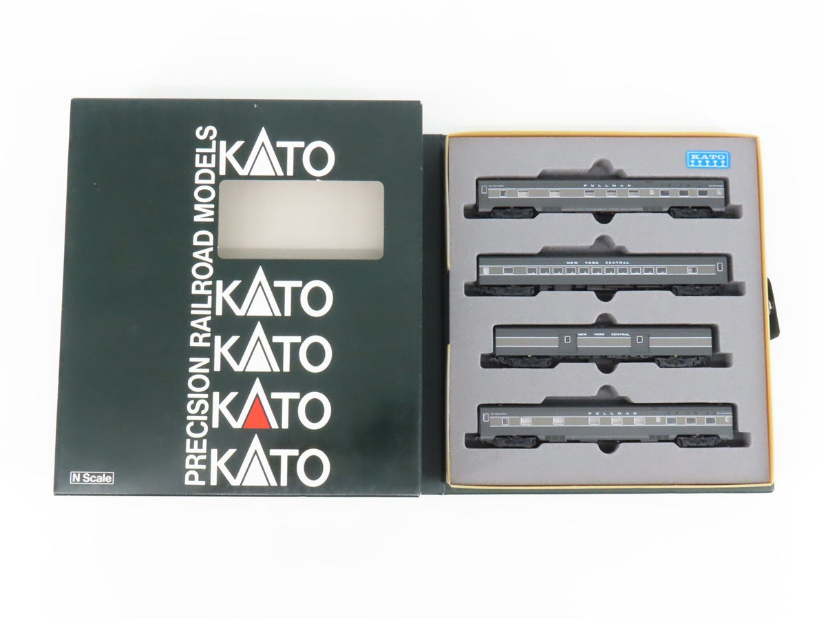 N Scale KATO 106-023 NYC Railroad Coaches, Sleeper, &amp; Baggage Passenger Set of 4
