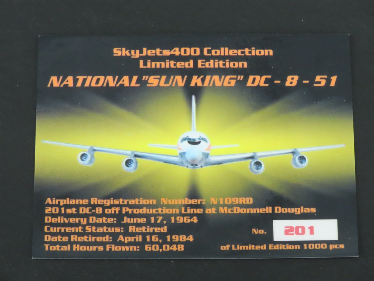 1:400 Sky Jets Die-Cast National Airlines &quot;Sun King&quot; MD DC8-51 Airliner