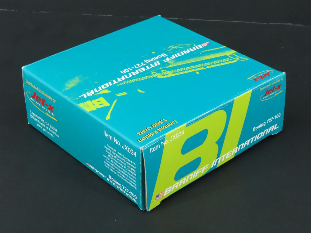 1:400 JETX Millennium Series JX034 Die-Cast Braniff B727-100 Airliner