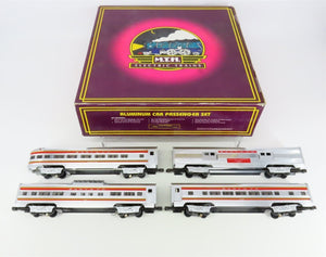 O Gauge 3-Rail MTH 20-6021 ATSF Santa Fe Aluminum Passenger 4-Car Set