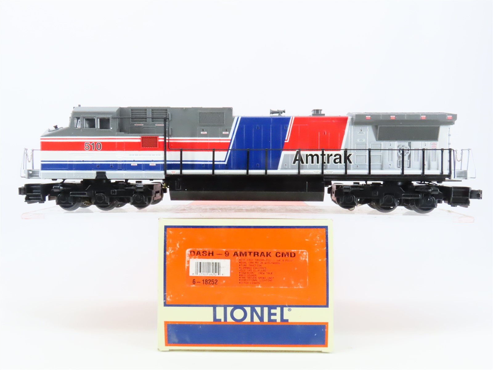 O Gauge 3-Rail Lionel 6-18252 Amtrak Dash-9 Diesel #510 w/ TMCC & Sound