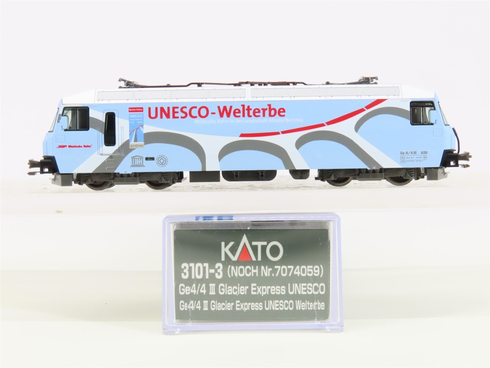 N KATO 3101-3 RhB Glacier Express UNESCO World Heritage Ge4/4III Electric #650