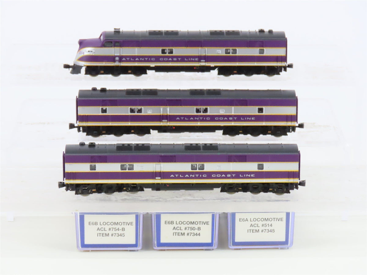 N Scale Life-Like 7345/7344 ACL Atlantic Coast Line E6A/B/B Diesel Set