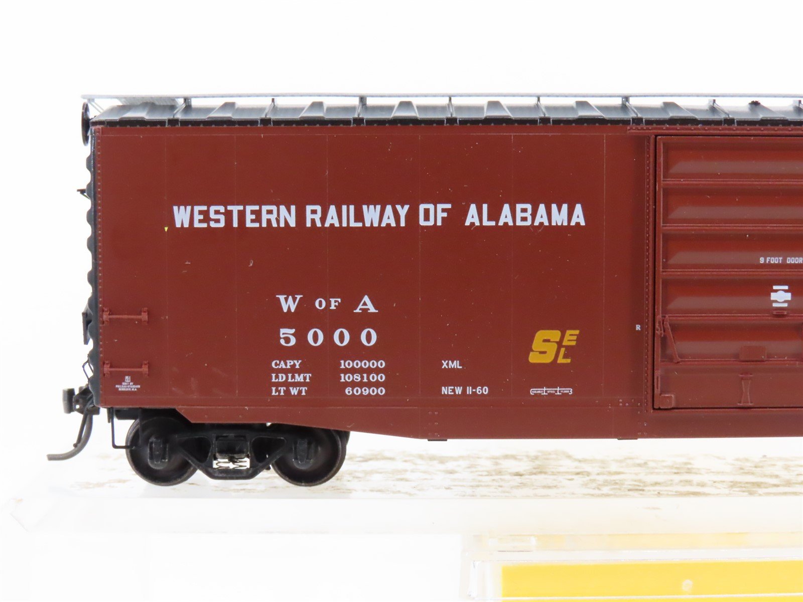 HO Scale Kadee 6105 WofA Western Railway of Alabama 50' Box Car #5000