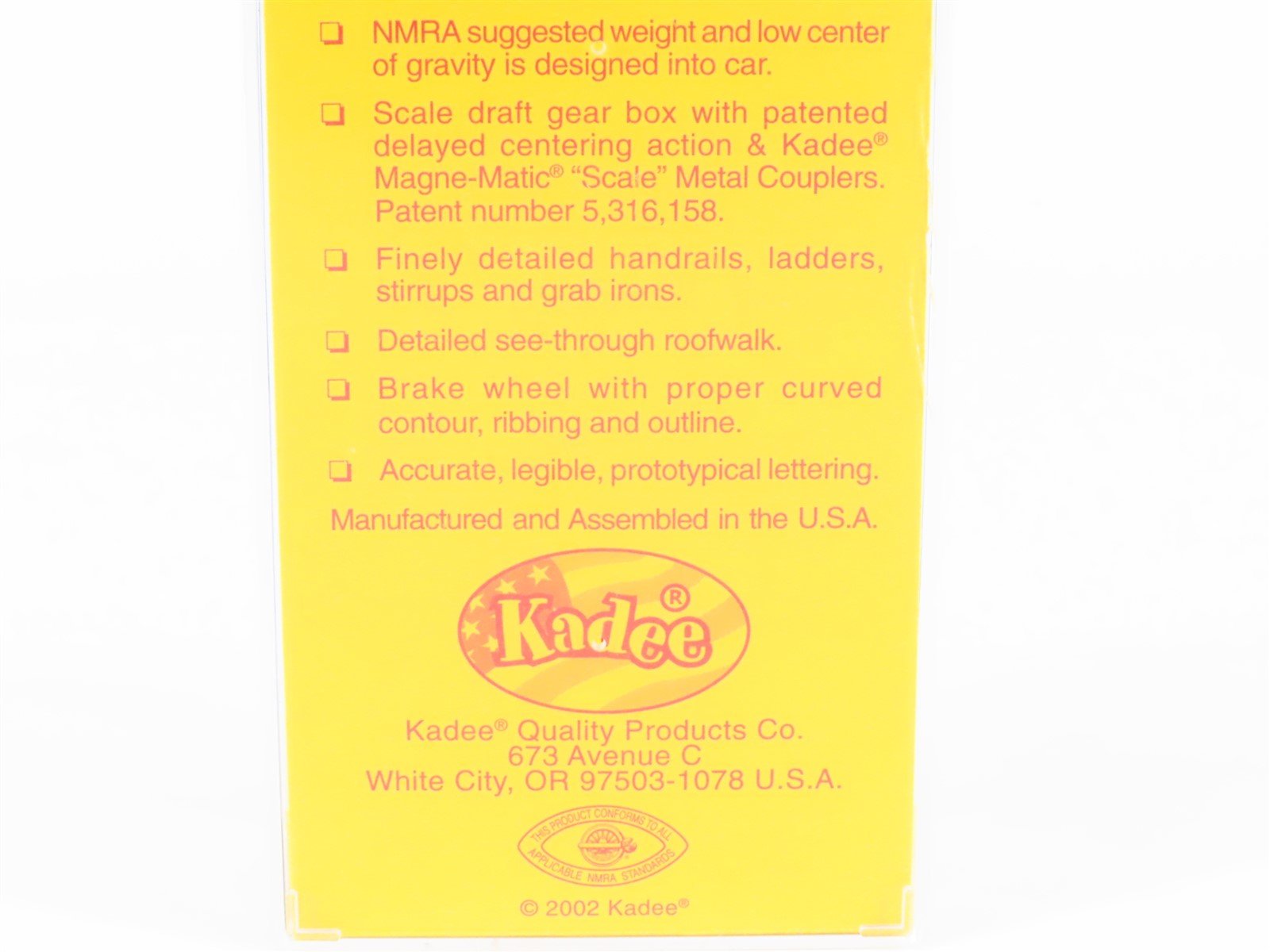 HO Scale Kadee 6105 WofA Western Railway of Alabama 50' Box Car #5000