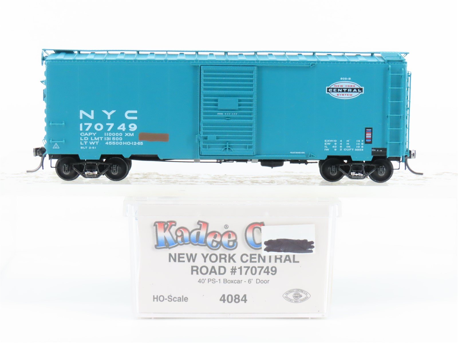 HO Scale Kadee 4084 NYC New York Central System 40' Single Door Box Car #170749