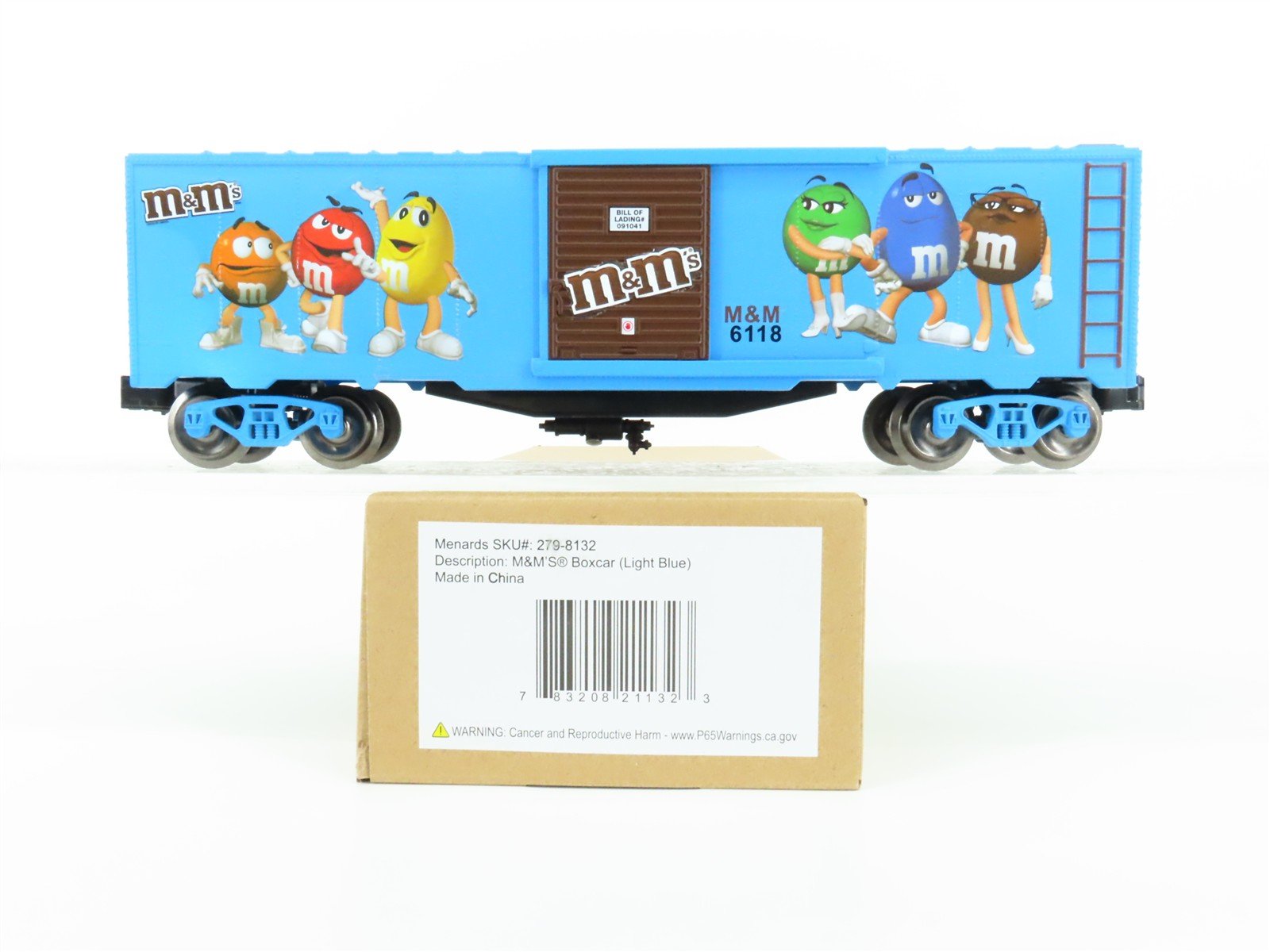 O Gauge 3-Rail Menards Gold Line 279-8132 M&M's Single Door Box Car #6118