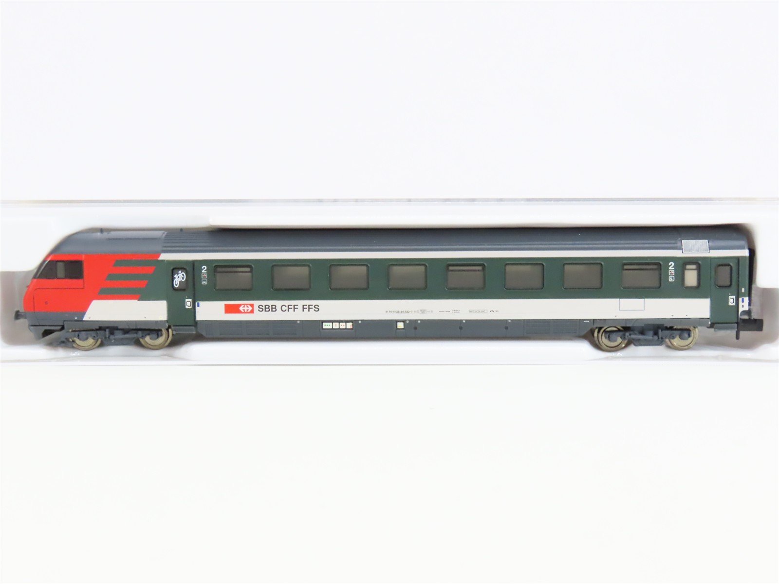 N Fleischmann 890182 SBB Swiss 2nd Class Coach Passenger Control Car w/ DCC