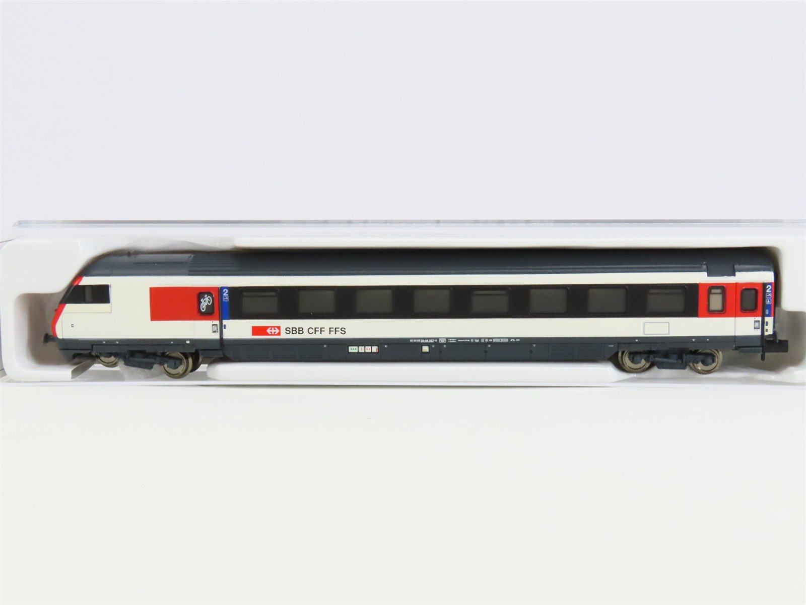 N Fleischmann 890181 SBB Swiss 2nd Class Coach Passenger Control Car w/ DCC