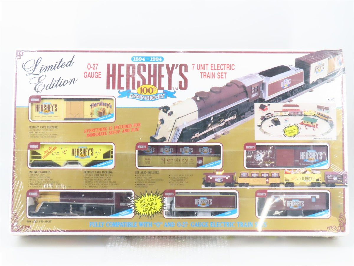 O27 Gauge 3-Rail K-Line K-1401 Hershey&#39;s 100th Anniversary Steam Set SEALED