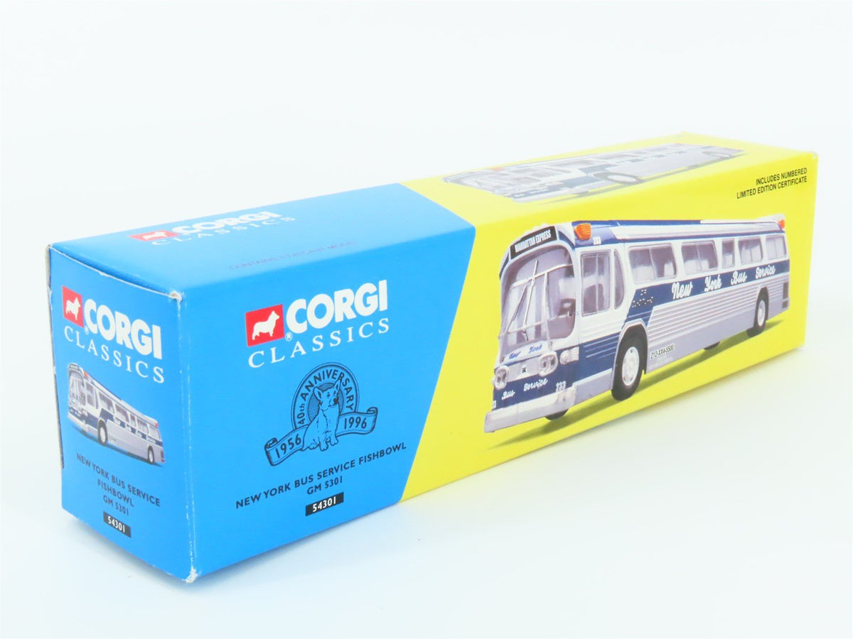 1:50 Scale Corgi 54301 Die-Cast GM 5301 New York Service Fishbowl Bus