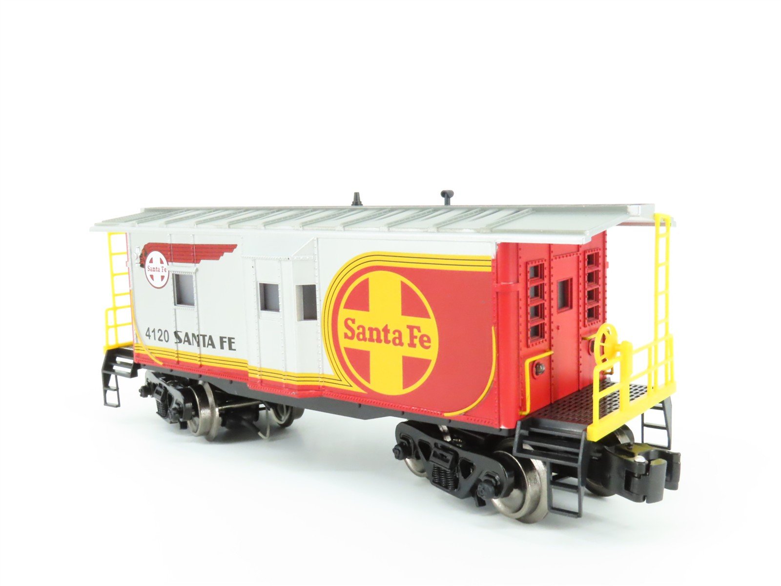 O Gauge 3-Rail Menards Gold Line 275-9111 ATSF Santa Fe Caboose #4120 w/ Lights