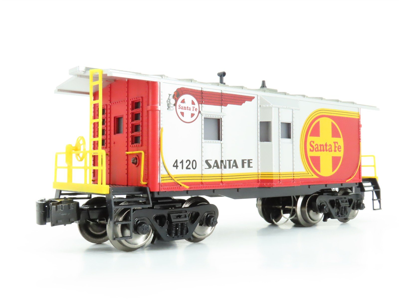 O Gauge 3-Rail Menards Gold Line 275-9111 ATSF Santa Fe Caboose #4120 w/ Lights