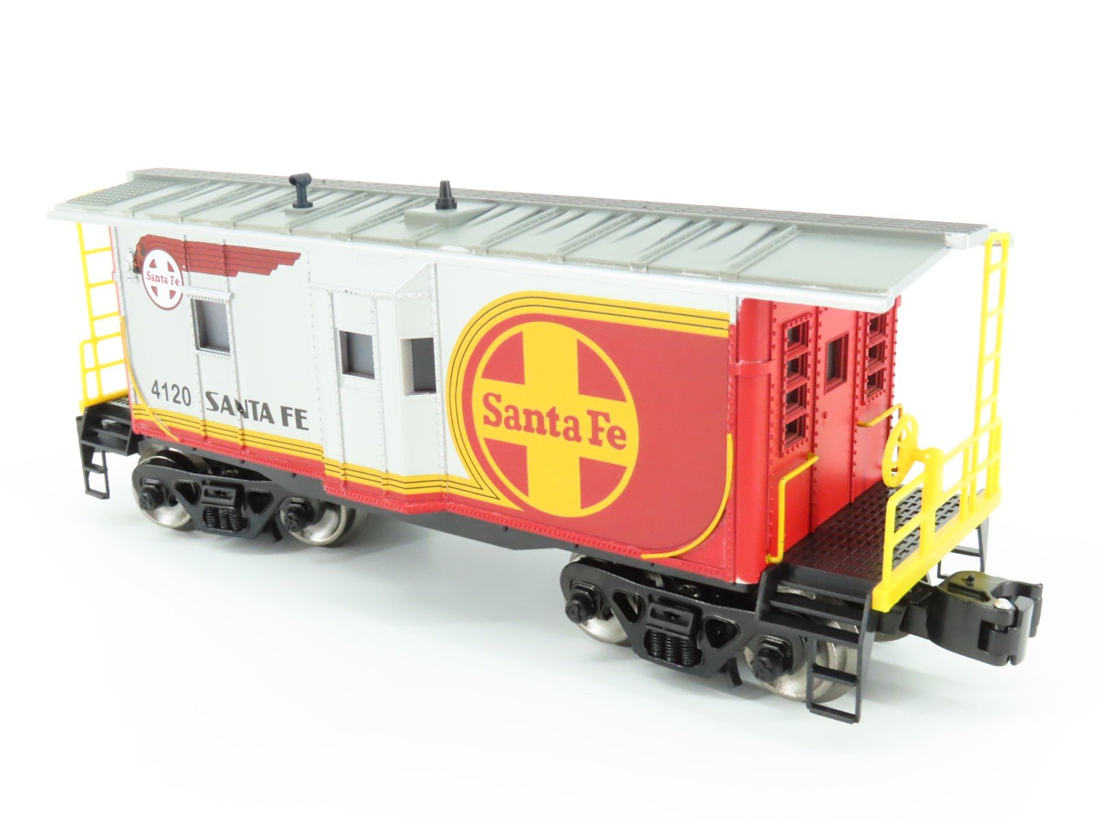 O Gauge 3-Rail Menards Gold Line 275-9111 ATSF Santa Fe Caboose #4120 w/ Lights