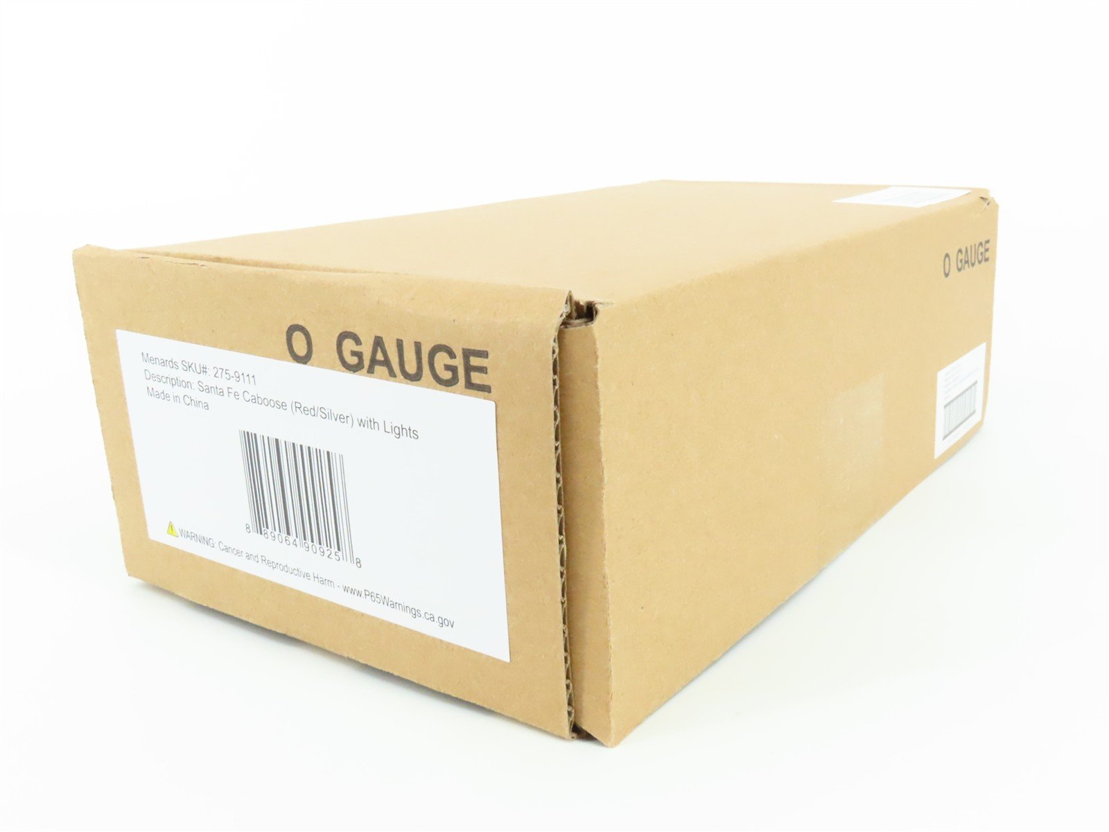 O Gauge 3-Rail Menards Gold Line 275-9111 ATSF Santa Fe Caboose #4120 w/ Lights