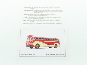 1:50 Scale Corgi 98464 Die-Cast Yellow Coach 743 Burlington Trailways Bus