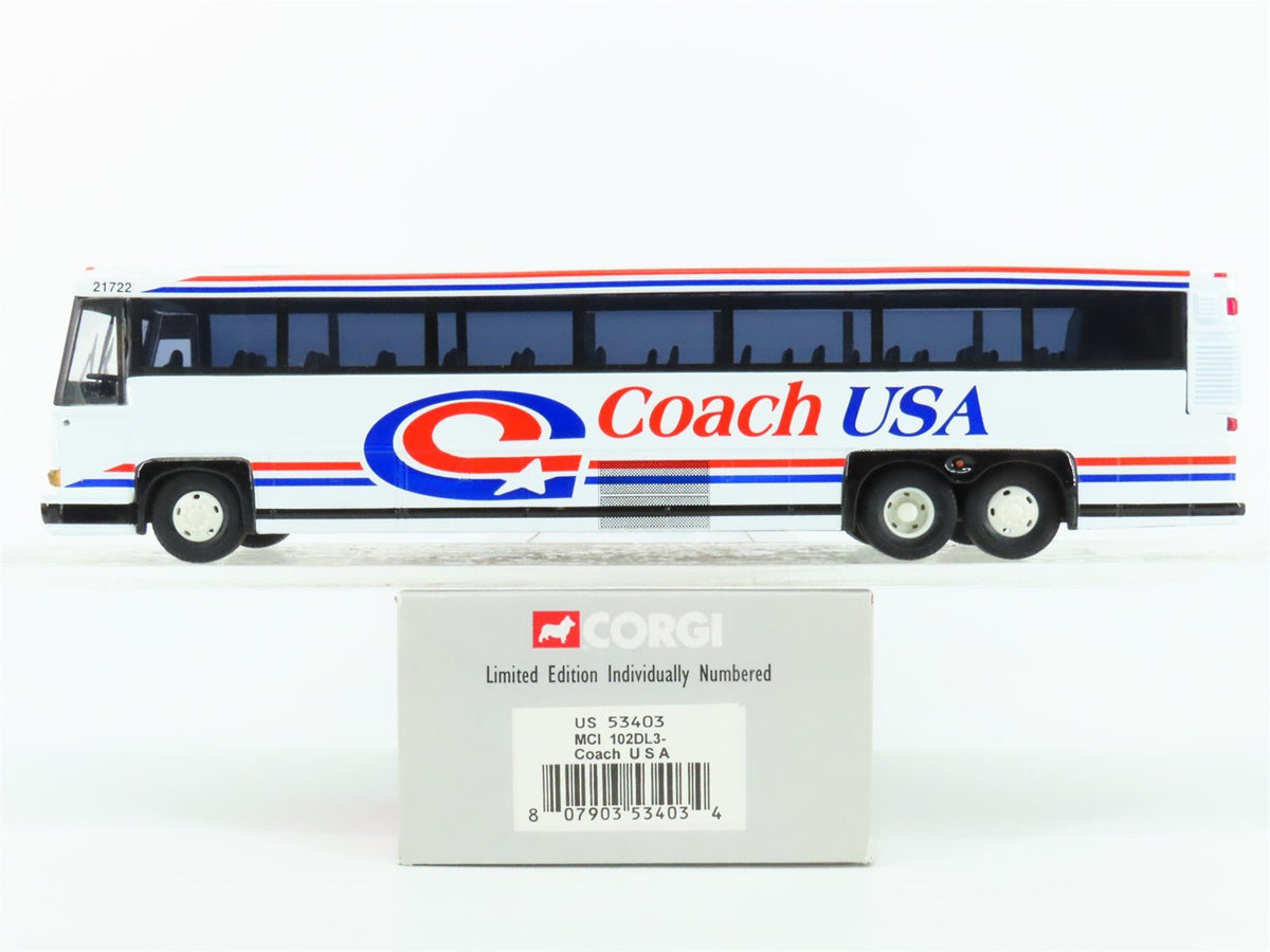 1:50 Scale Corgi US53403 Die-Cast MCI-102 DL3 Coach USA Bus