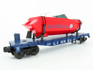 O Gauge 3-Rail Lionel 6-26785 Flat Car #26785 w/ 8 Highball Power Boat