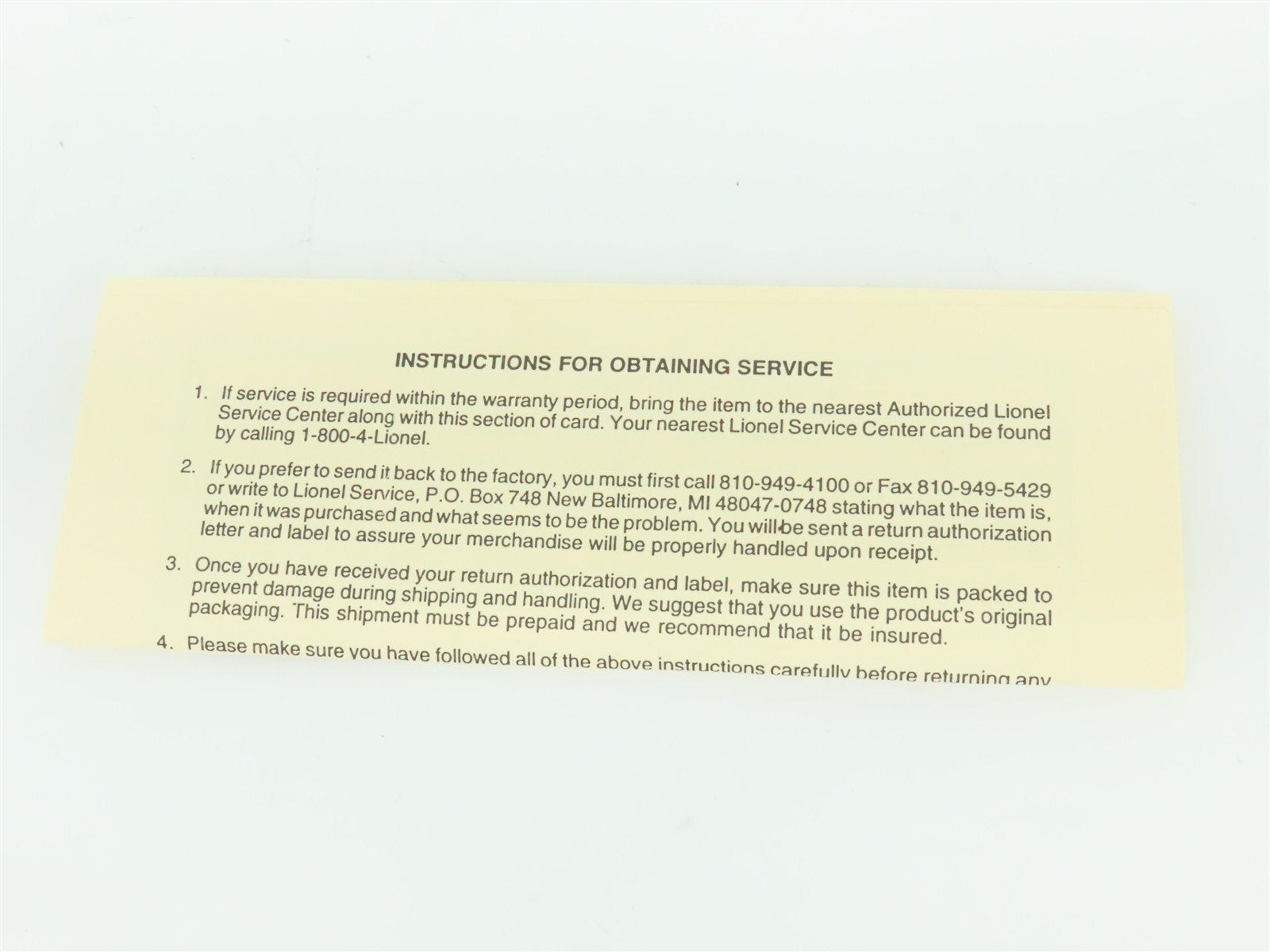 O Gauge 3-Rail Lionel 6-19949 I Love New York Single Door Box Car #9700